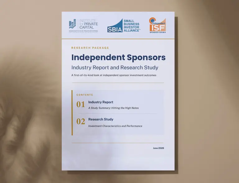 Independent Sponsors Industry Report and Research Study