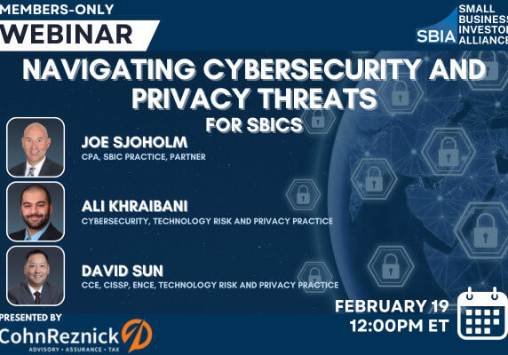 LinkedIn - CohnReznick Webinar Navigating Cybersecurity and Privacy Threats for SBICs (1)