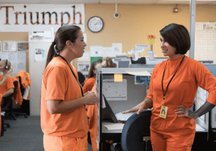 2 women talking